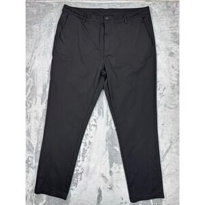 INTO THE AM Mens Everyday Chino Pants Black Stretch Size 42 Tech Chinos
